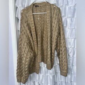 Kendall & Kylie Tan Cable Knit Cardigan